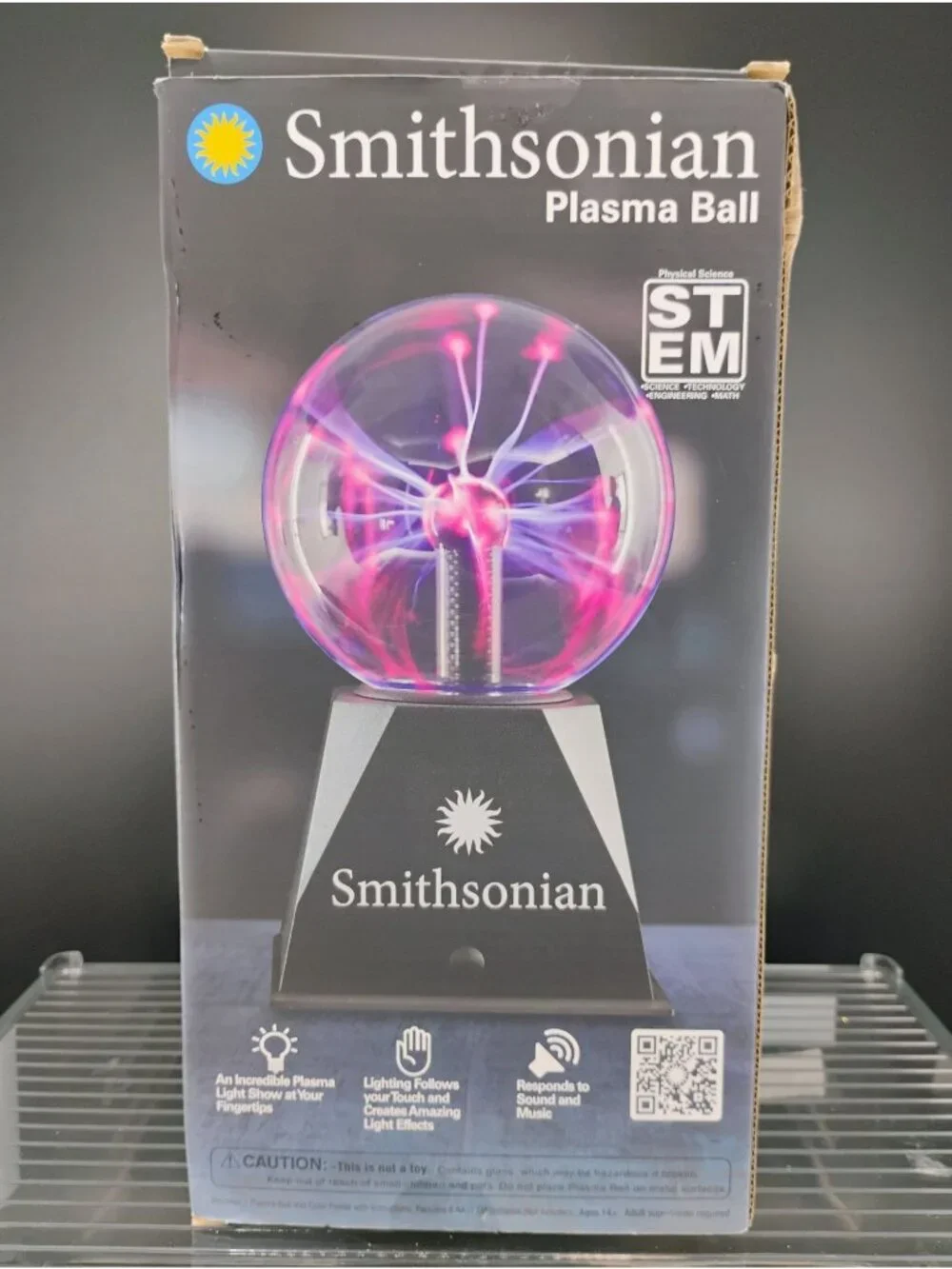 Smithsonian Plasma Ball Interactive STEM Science Gadget Boxed